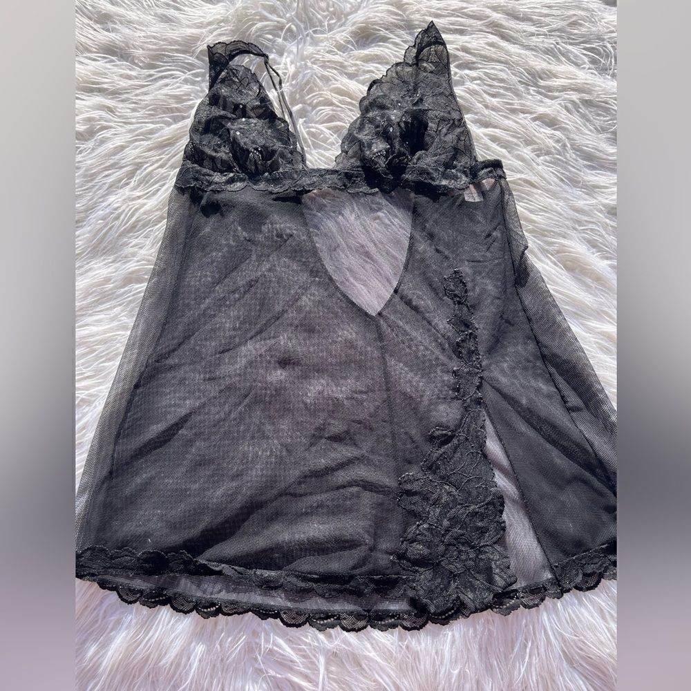 Victoria's Secret 💫black lace chemise💫M